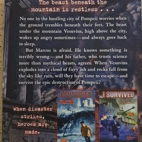 Scholastic I Survived: Pompeii Adventure Book - Red and Blue Cover - Picture 2 of 2
